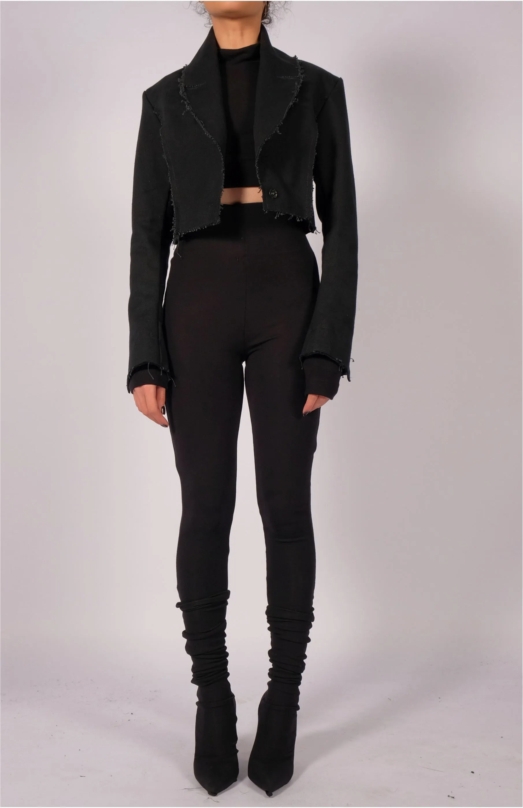 Canvas Blazer Crop