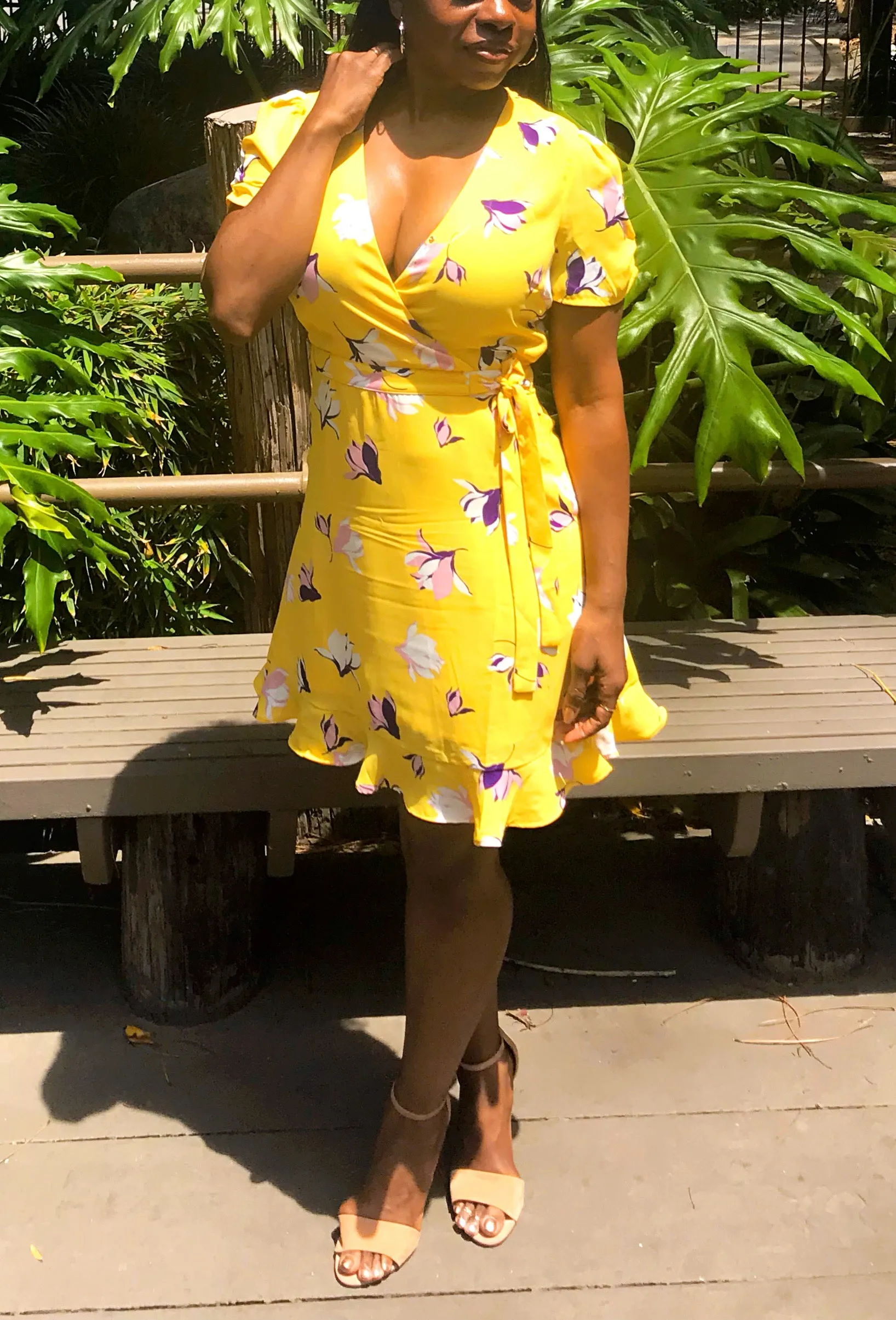 Capri Coast Floral Wrap Dress