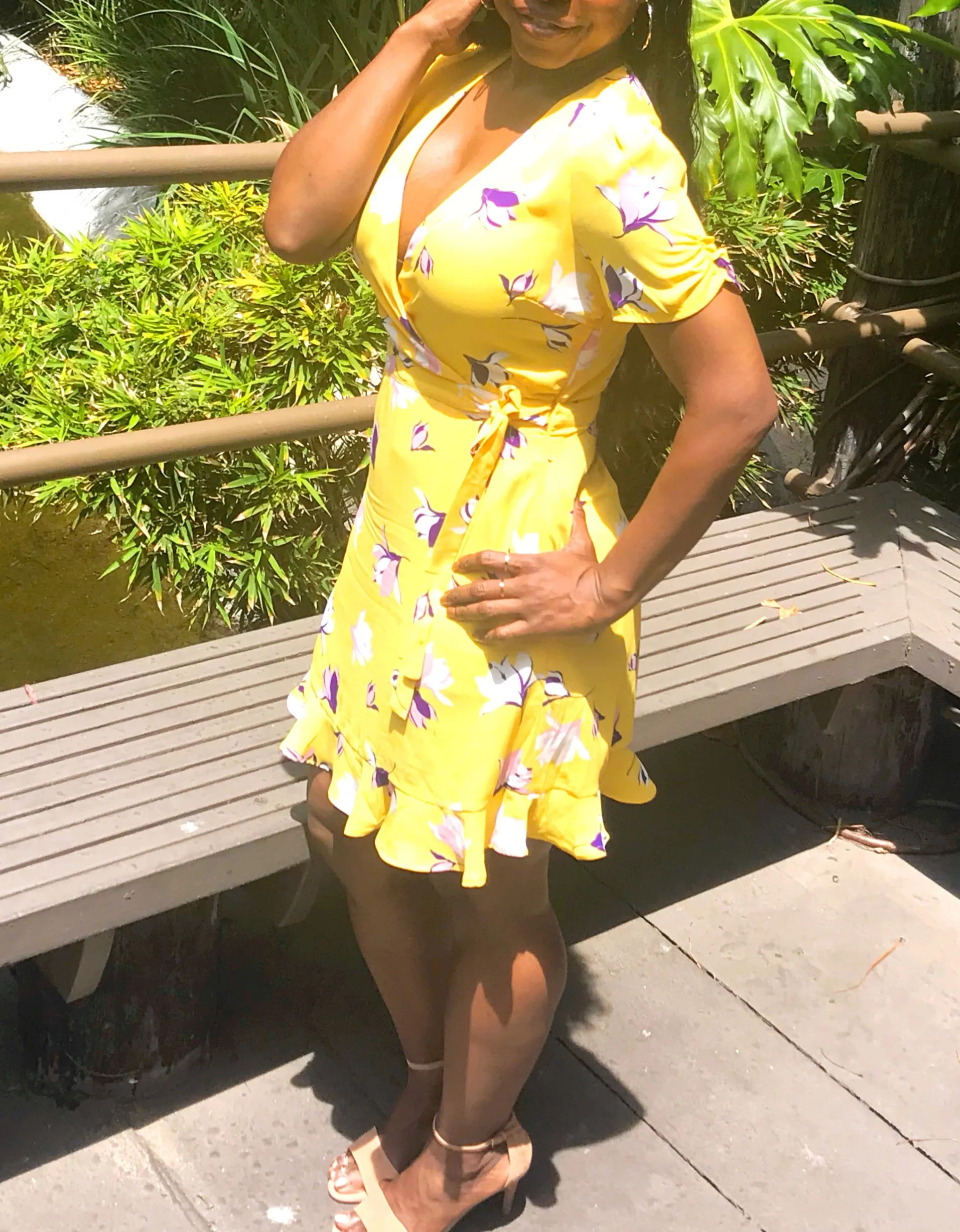 Capri Coast Floral Wrap Dress