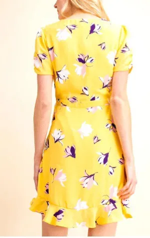 Capri Coast Floral Wrap Dress