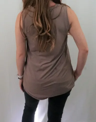 Capuccino Front Tie Tank