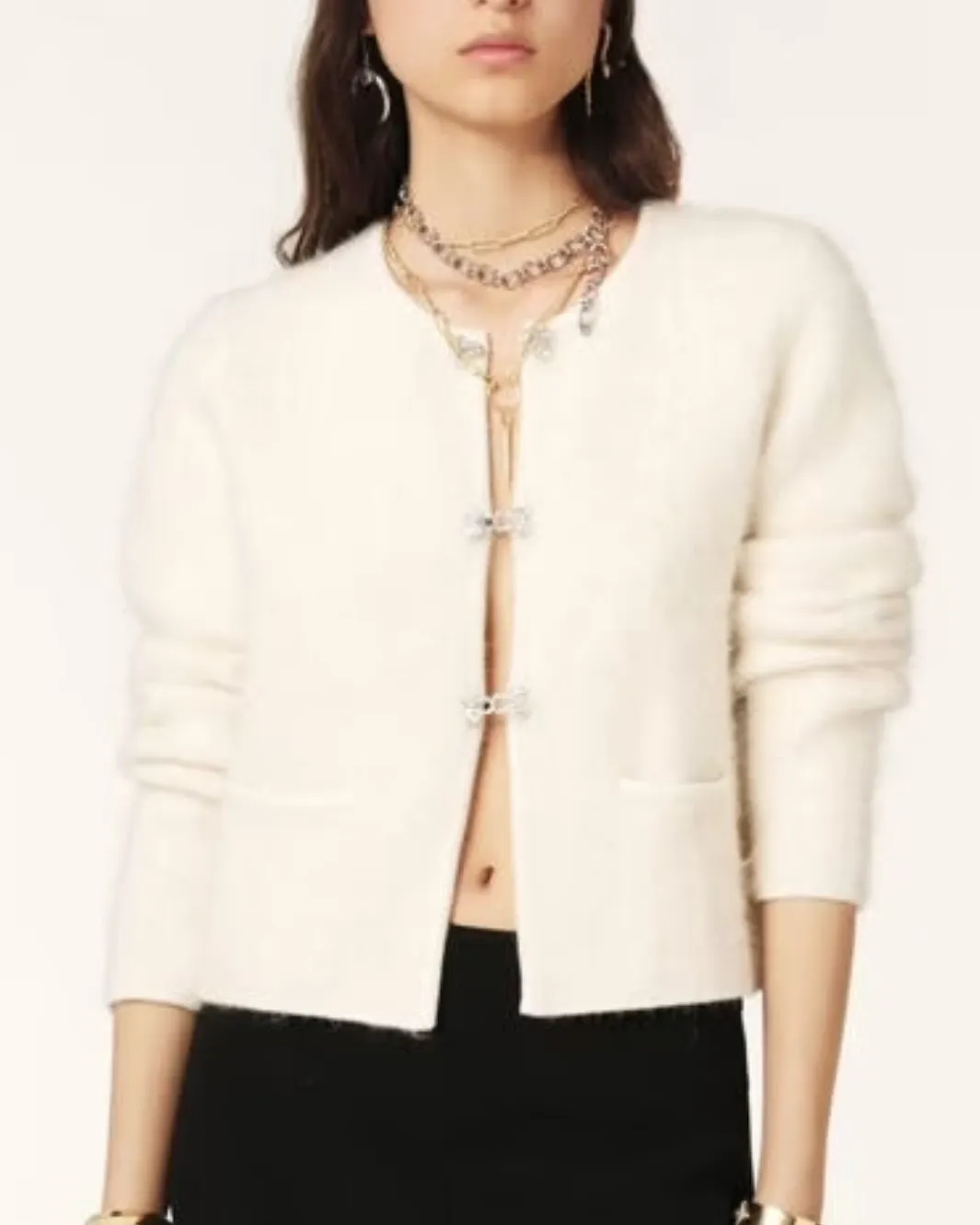 CARDIGAN GRAYSON IN ECRU