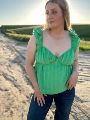 Carrying Your Love With Me Baby Doll Textured Tank