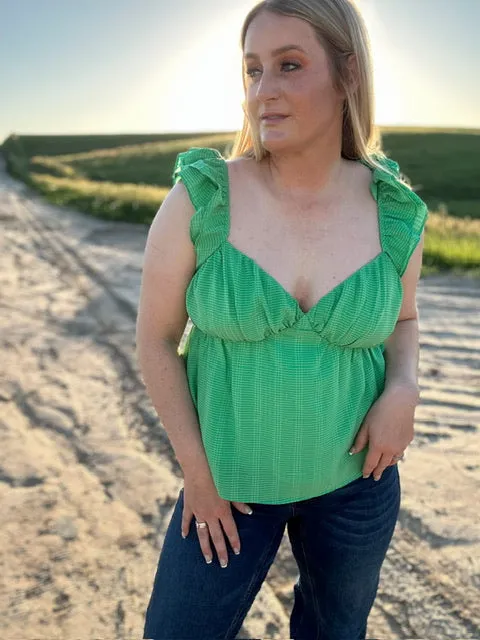 Carrying Your Love With Me Baby Doll Textured Tank