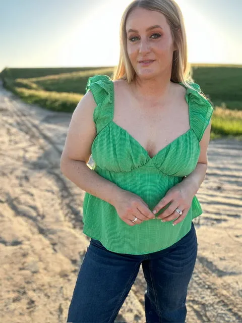 Carrying Your Love With Me Baby Doll Textured Tank