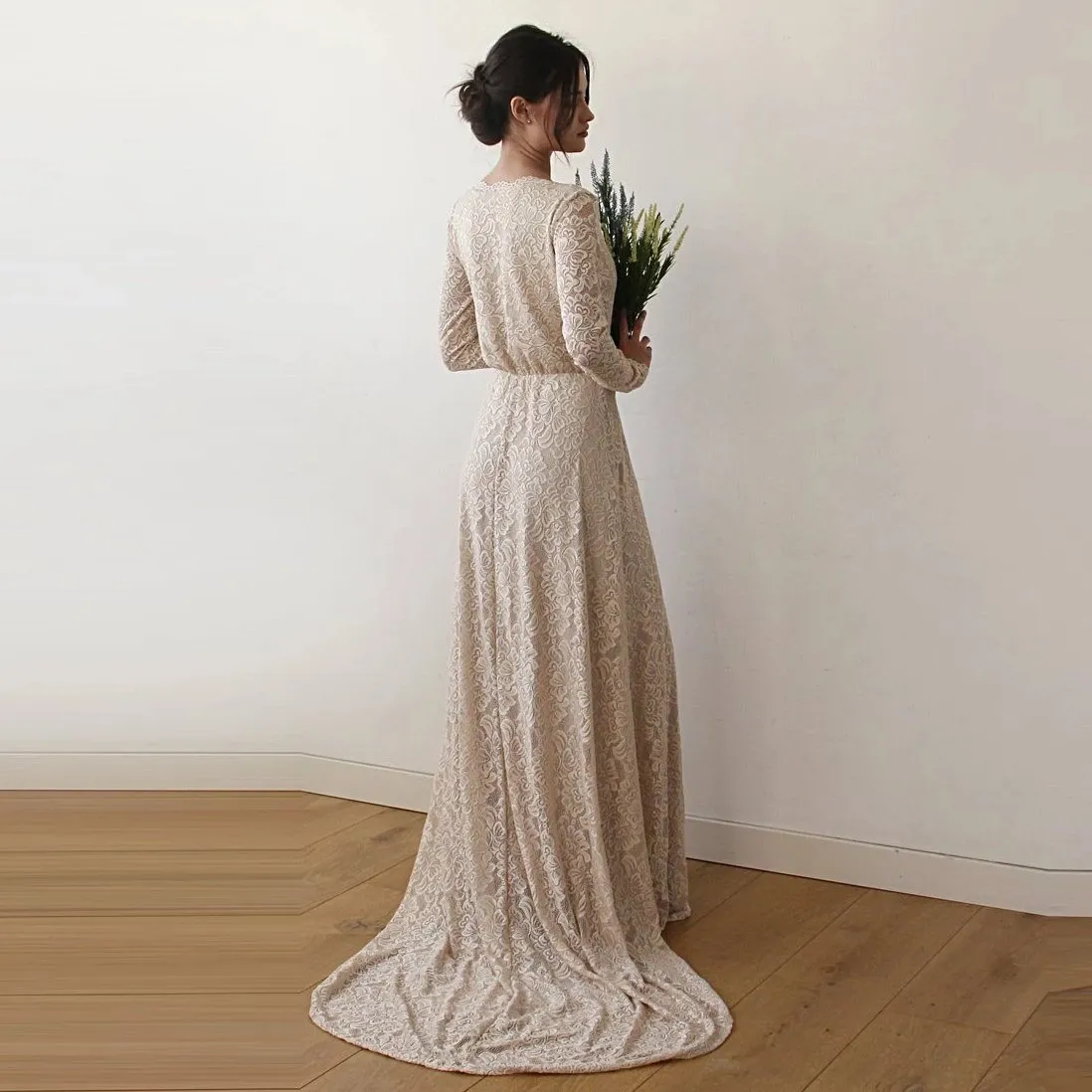 Champagne Wrap Gown  #1151