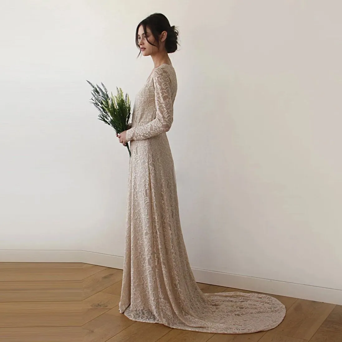 Champagne Wrap Gown  #1151