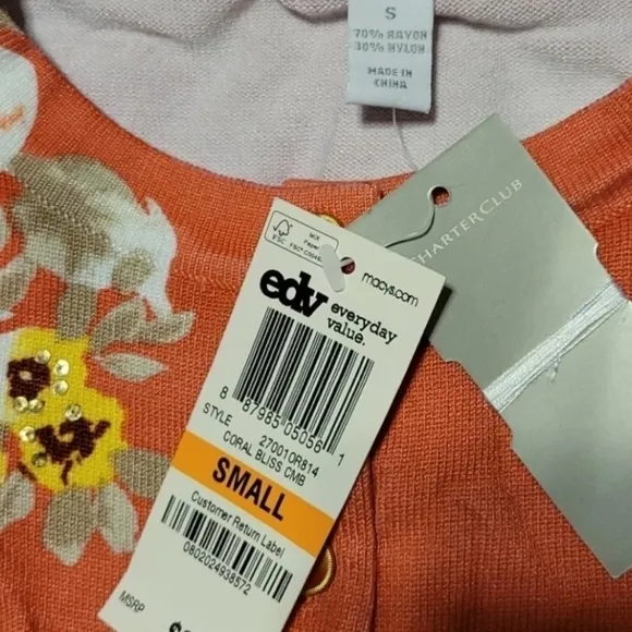 CHARTER Club Long Sleeve Cardigan Sweater