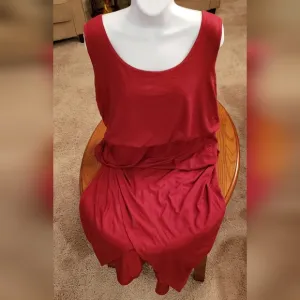 Chico's deep cherry maxi dress, wrap hem, Chico's size 3 - NEW