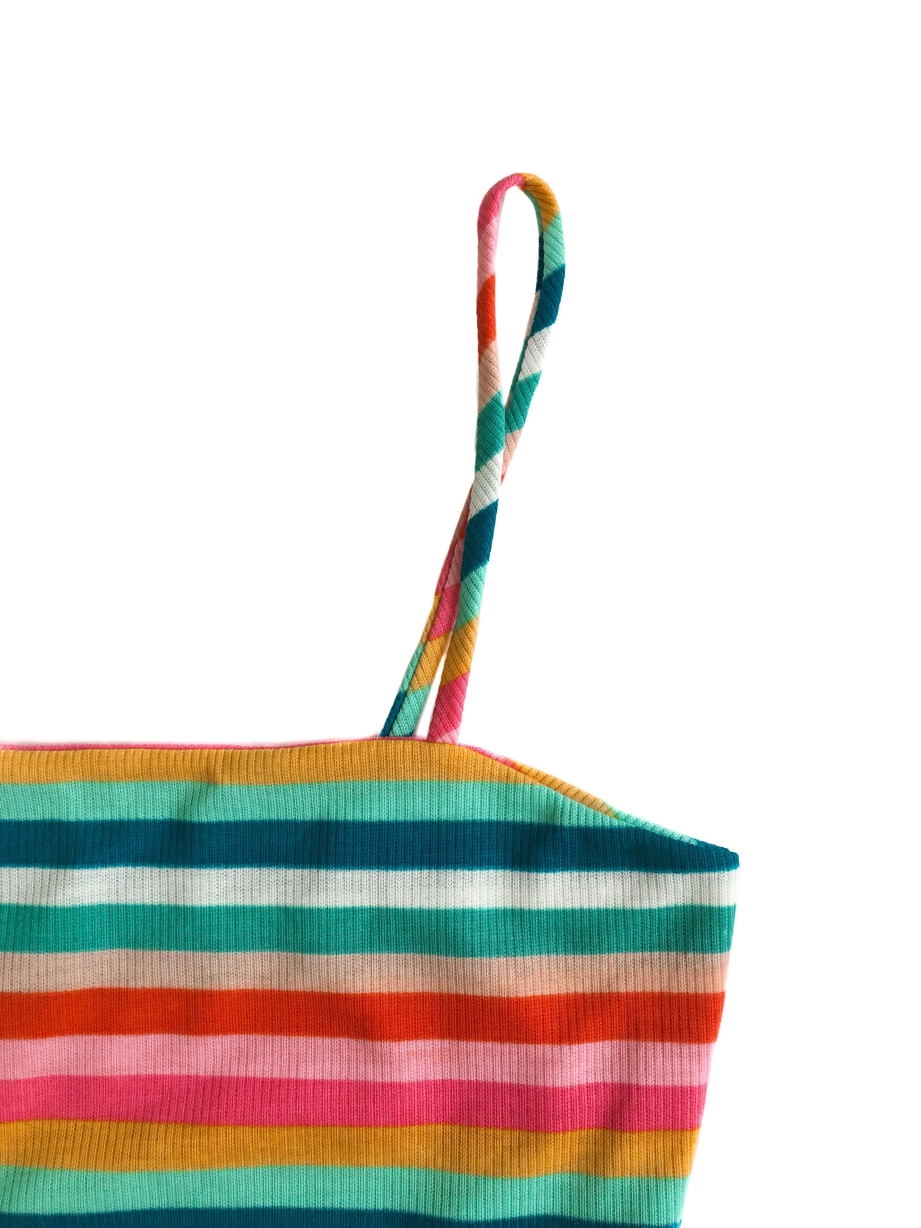Chloe Striped Crop Top - Blue Multi