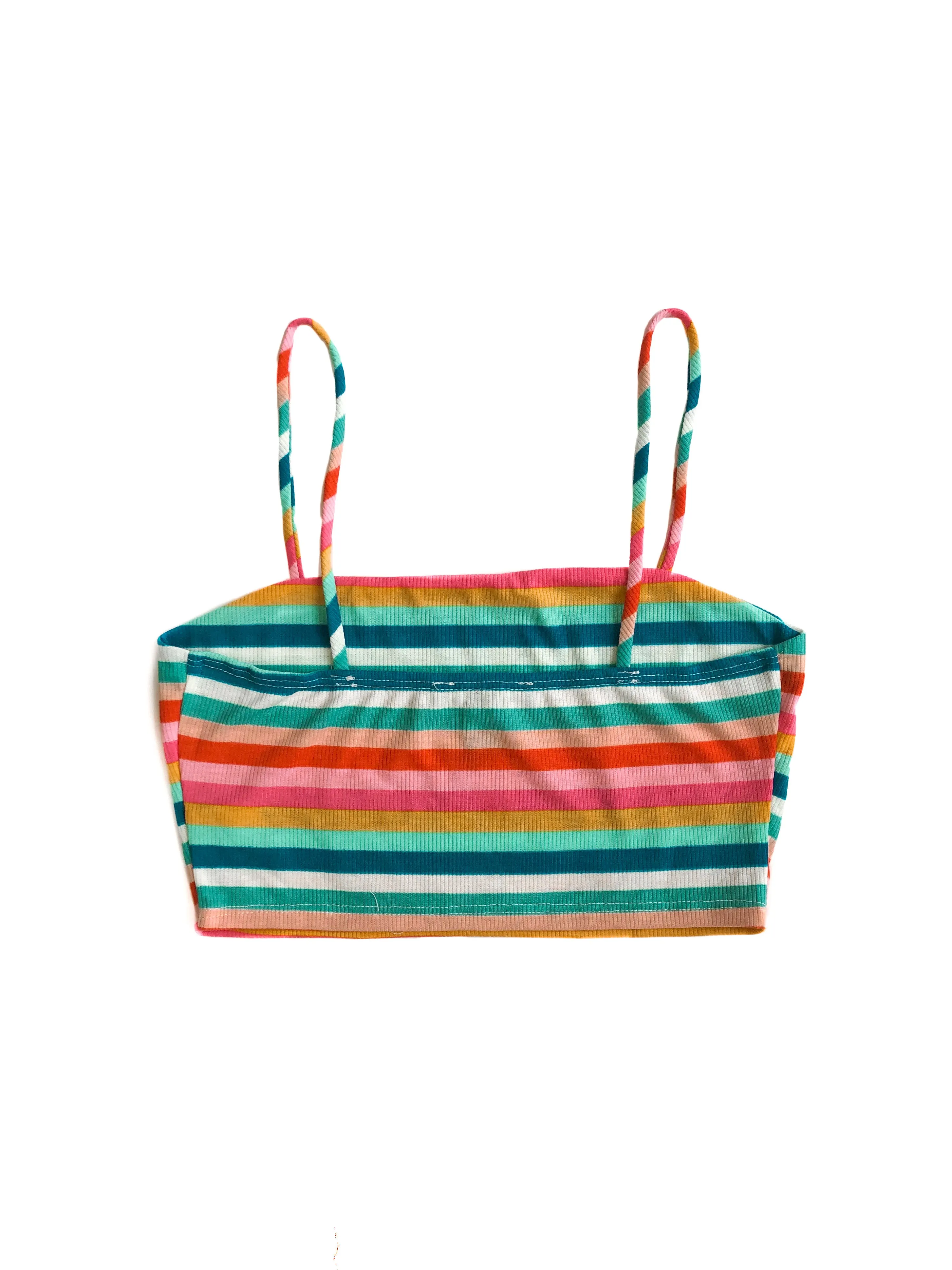 Chloe Striped Crop Top - Blue Multi
