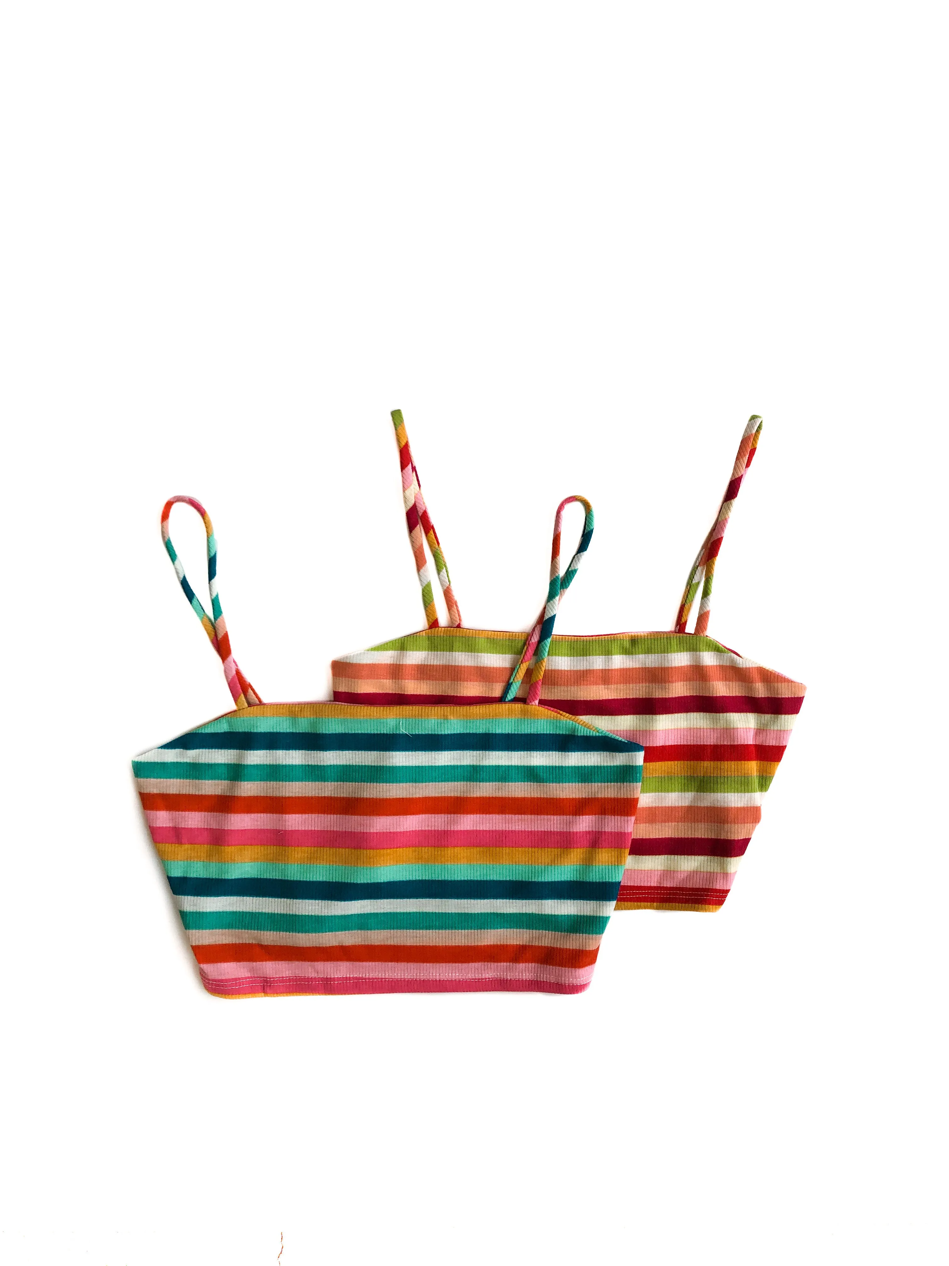 Chloe Striped Crop Top - Blue Multi