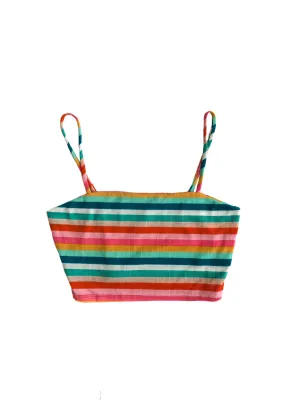 Chloe Striped Crop Top - Blue Multi