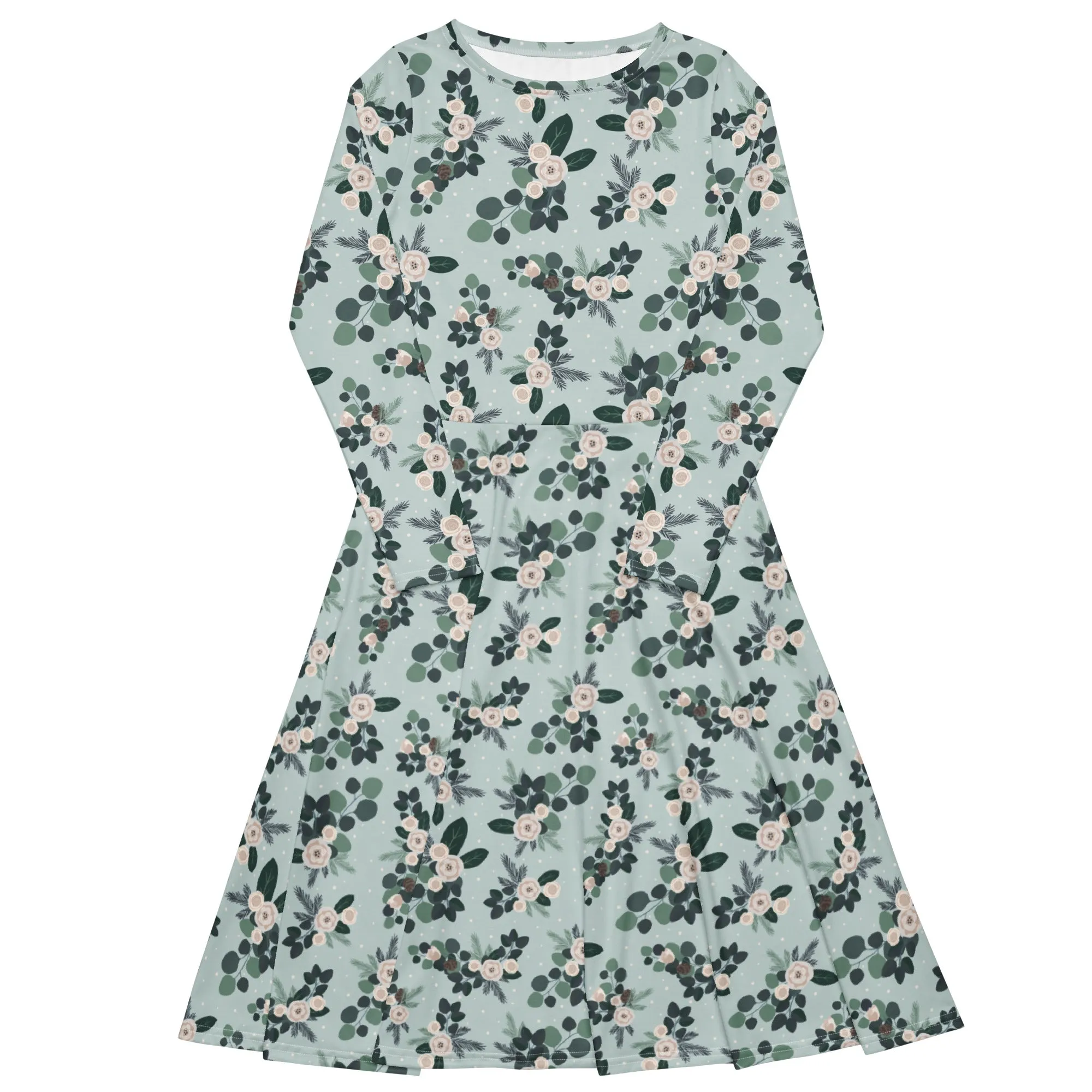Christmas Eucalyptus Midi Dress (S-6XL)