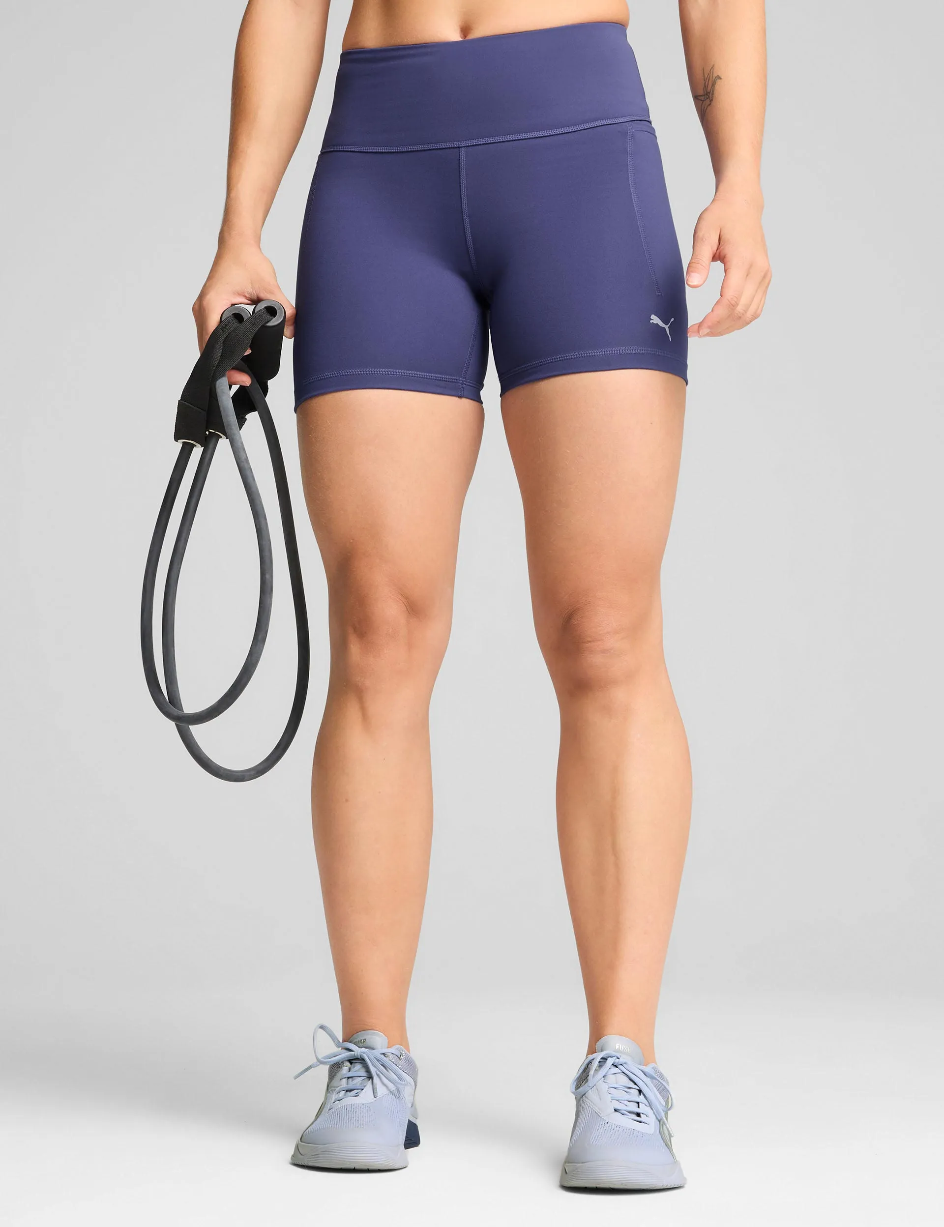 Cloudspun High Waisted 5" Tight Shorts - Blue Crystal