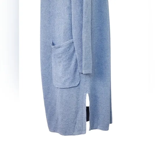 COPY - Juliette Collarless Sweater-Blazer in Linen Blend Vintage Periwinkle