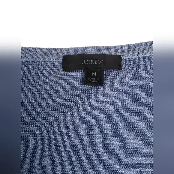 COPY - Juliette Collarless Sweater-Blazer in Linen Blend Vintage Periwinkle