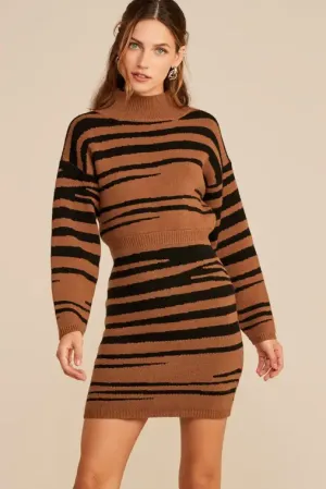 Cory Zebra Sweater Dress