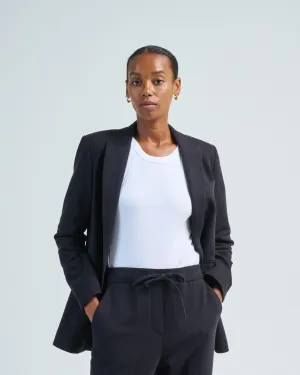cotton fleece blazer