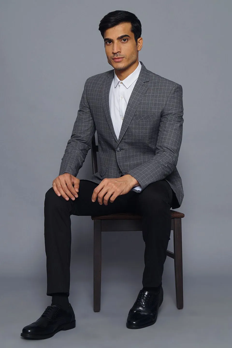 Cotton Grey Blazer