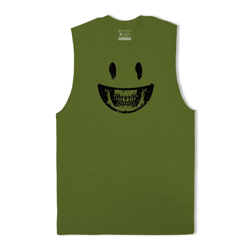 Cotton Smiley Face Men's Tank Top