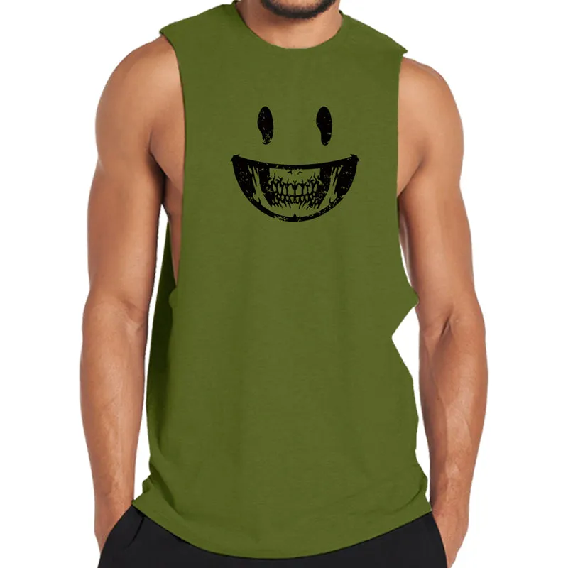Cotton Smiley Face Men's Tank Top