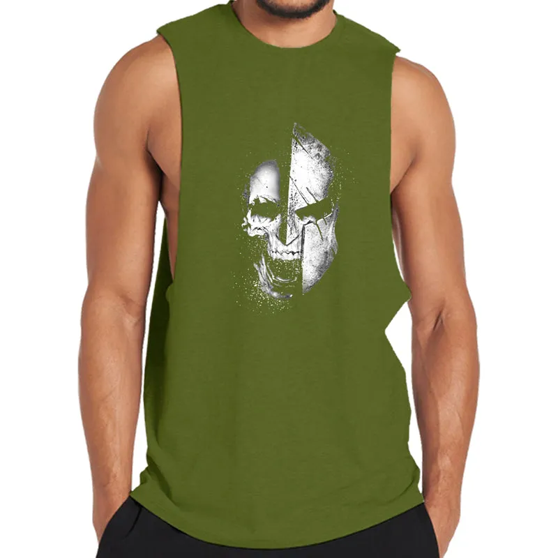 Cotton Spartan Warrior Graphic Tank Top