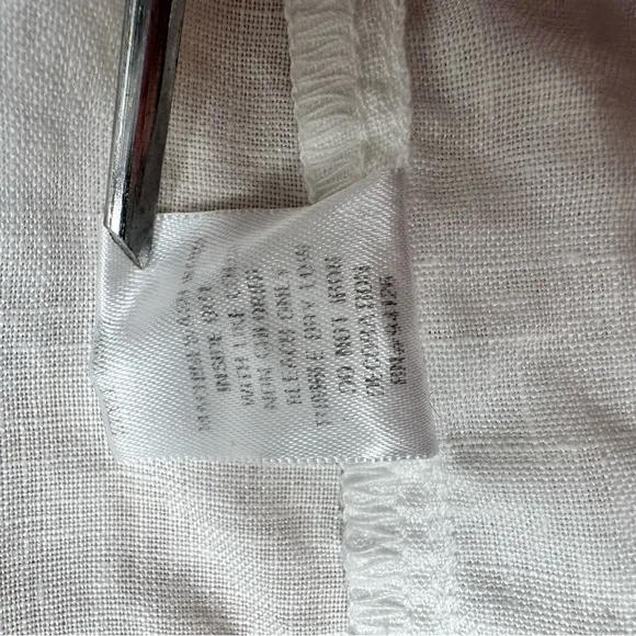 CP SHADES Blazer Women’s XS  White 100% Linen Long Sleeve Jacket Pockets Open