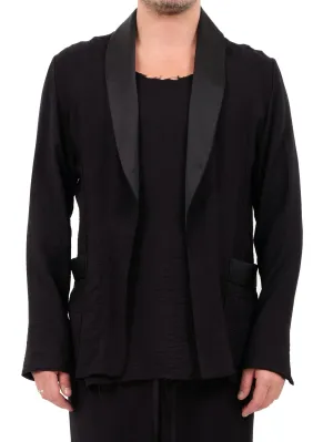 Creased Cotton Tuxedo Blazer