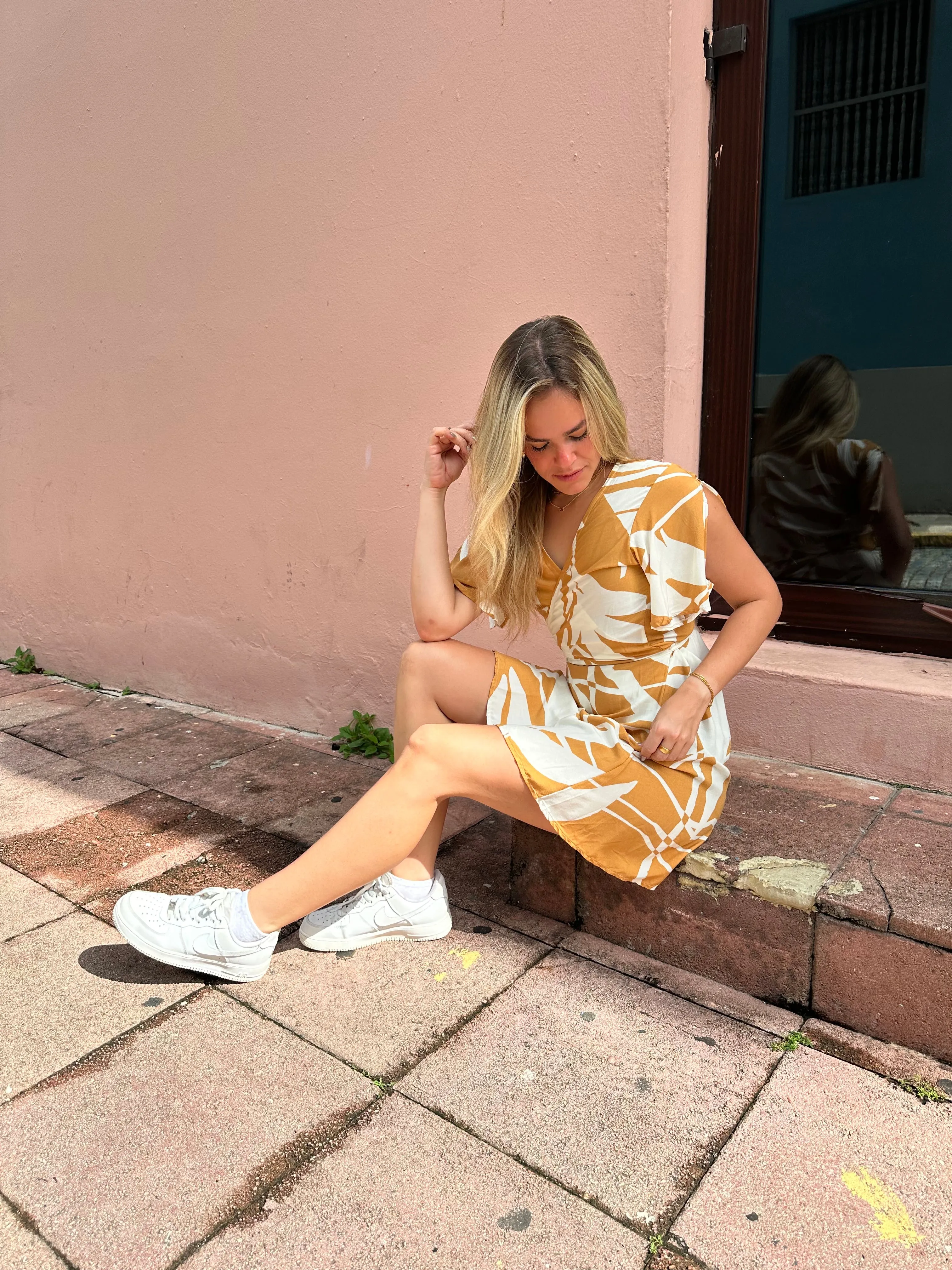 Creme Paradise Wrap Dress/ Short