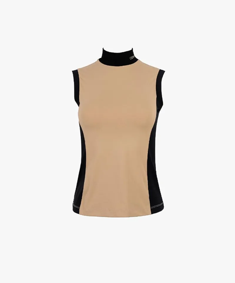 CREVE NINE: Color Combination High Neck T-Shirt - 3 colors