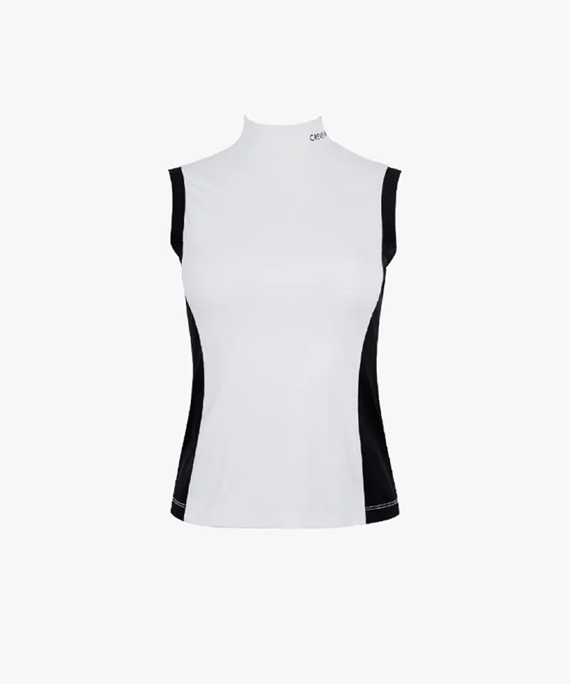 CREVE NINE: Color Combination High Neck T-Shirt - 3 colors