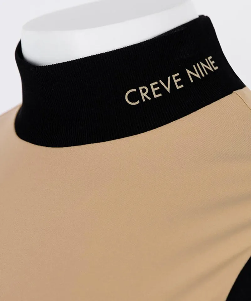 CREVE NINE: Color Combination High Neck T-Shirt - 3 colors