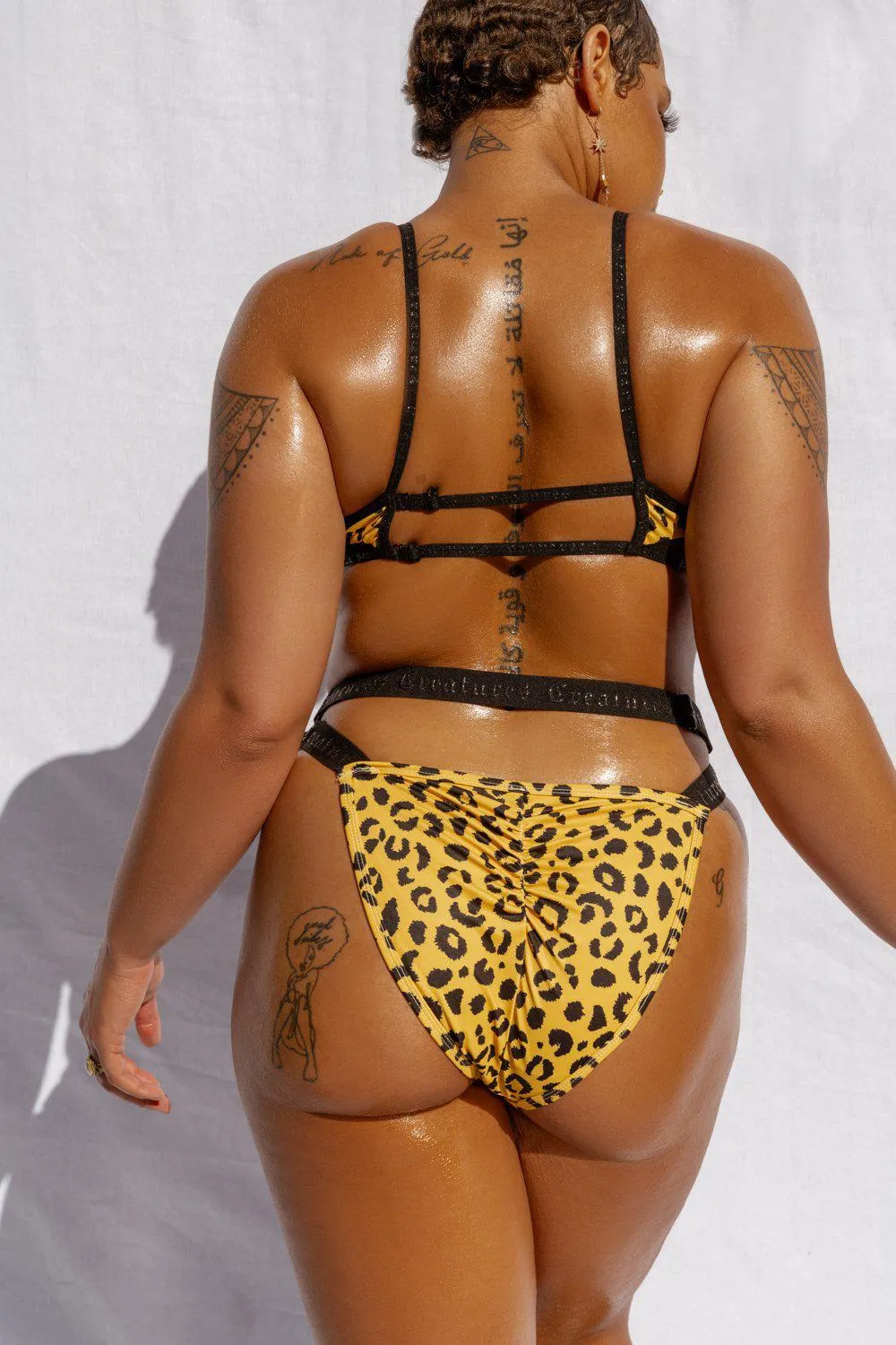 CXIX Nyx SAFARI Buckle Up Bottoms - Yellow Leopard