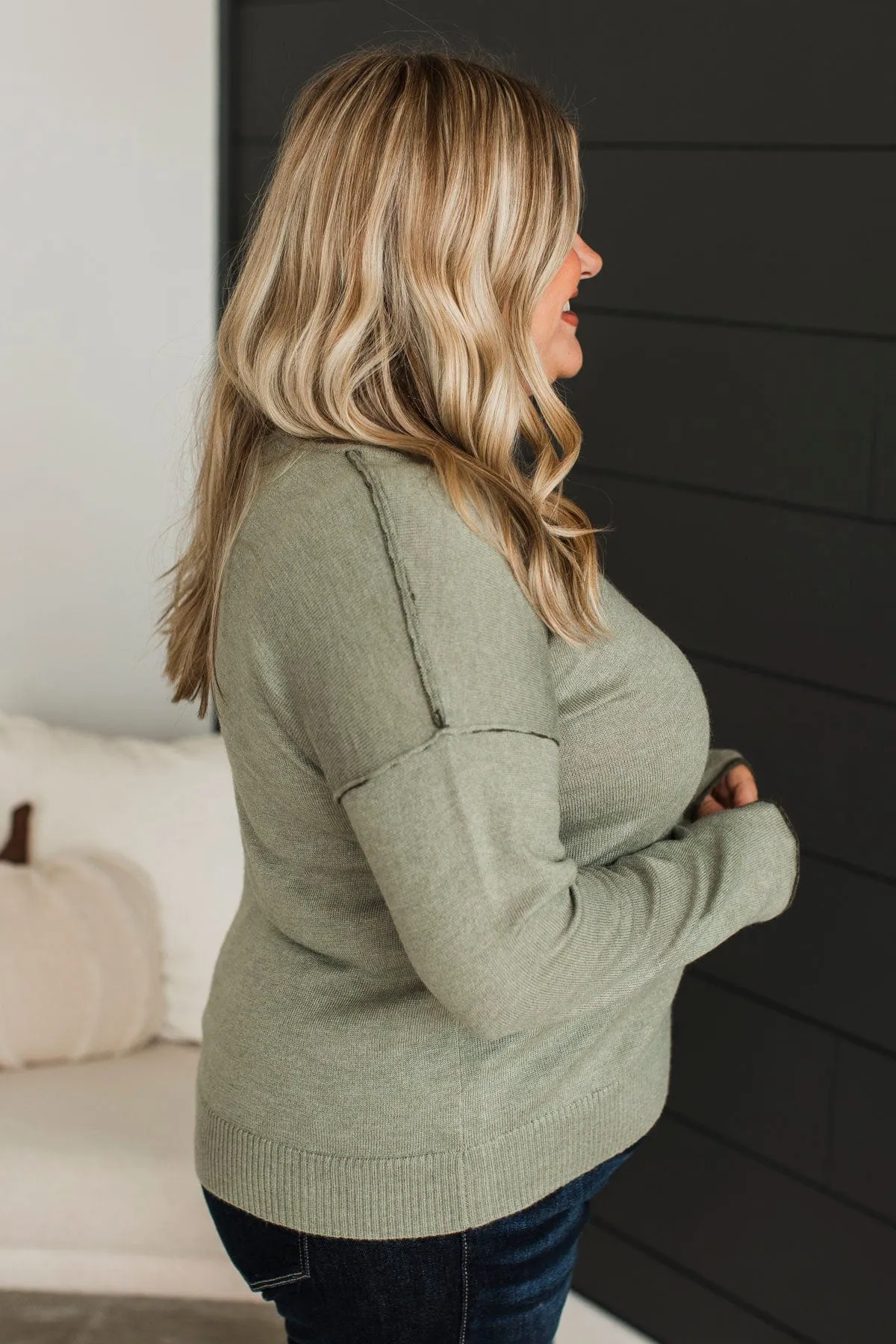Days To Remember Knit Sweater- Sage