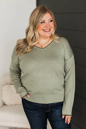 Days To Remember Knit Sweater- Sage