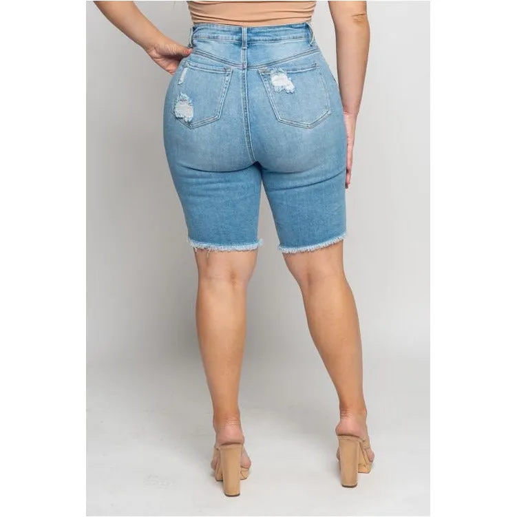 Denim Bermuda Shorts