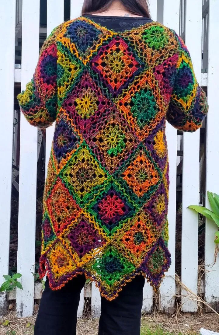 Diamond Daisy Coat Crochet Pattern