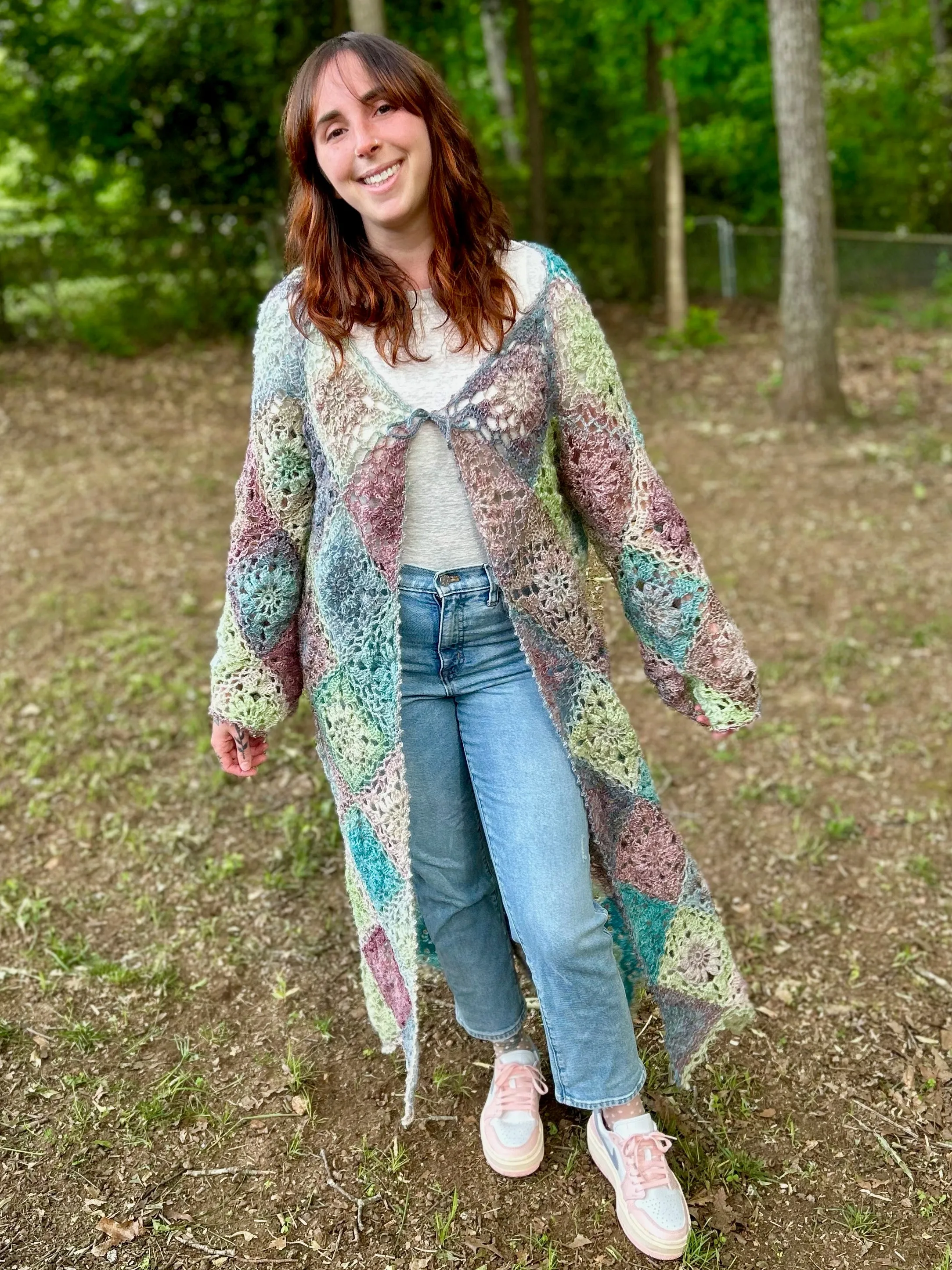 Diamond Daisy Coat Crochet Pattern