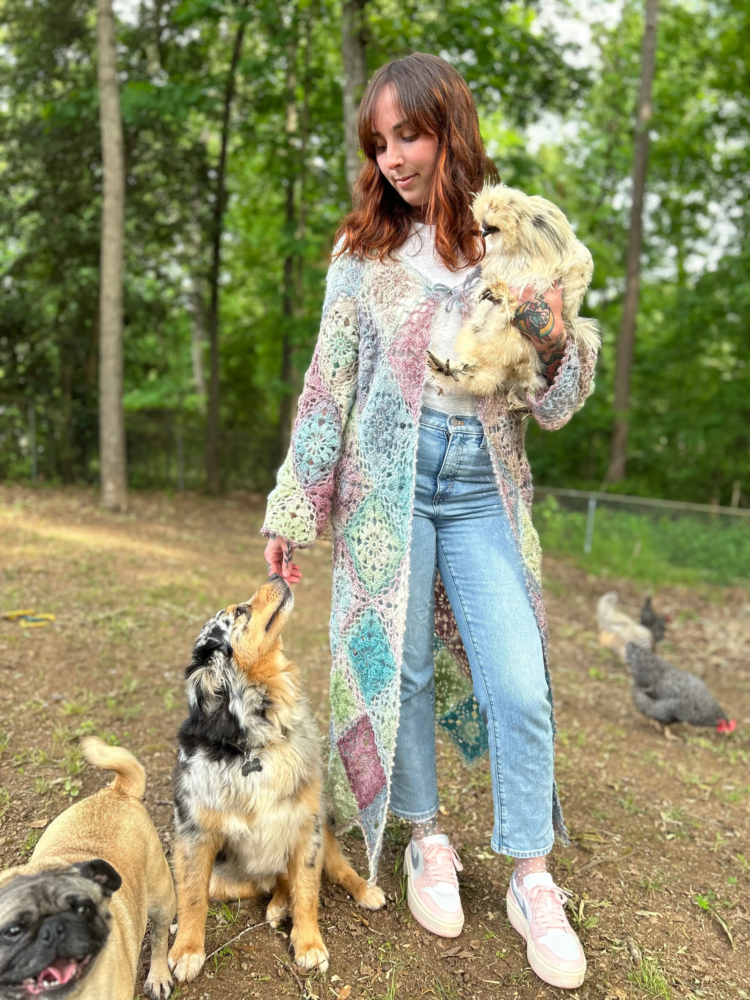 Diamond Daisy Coat Crochet Pattern