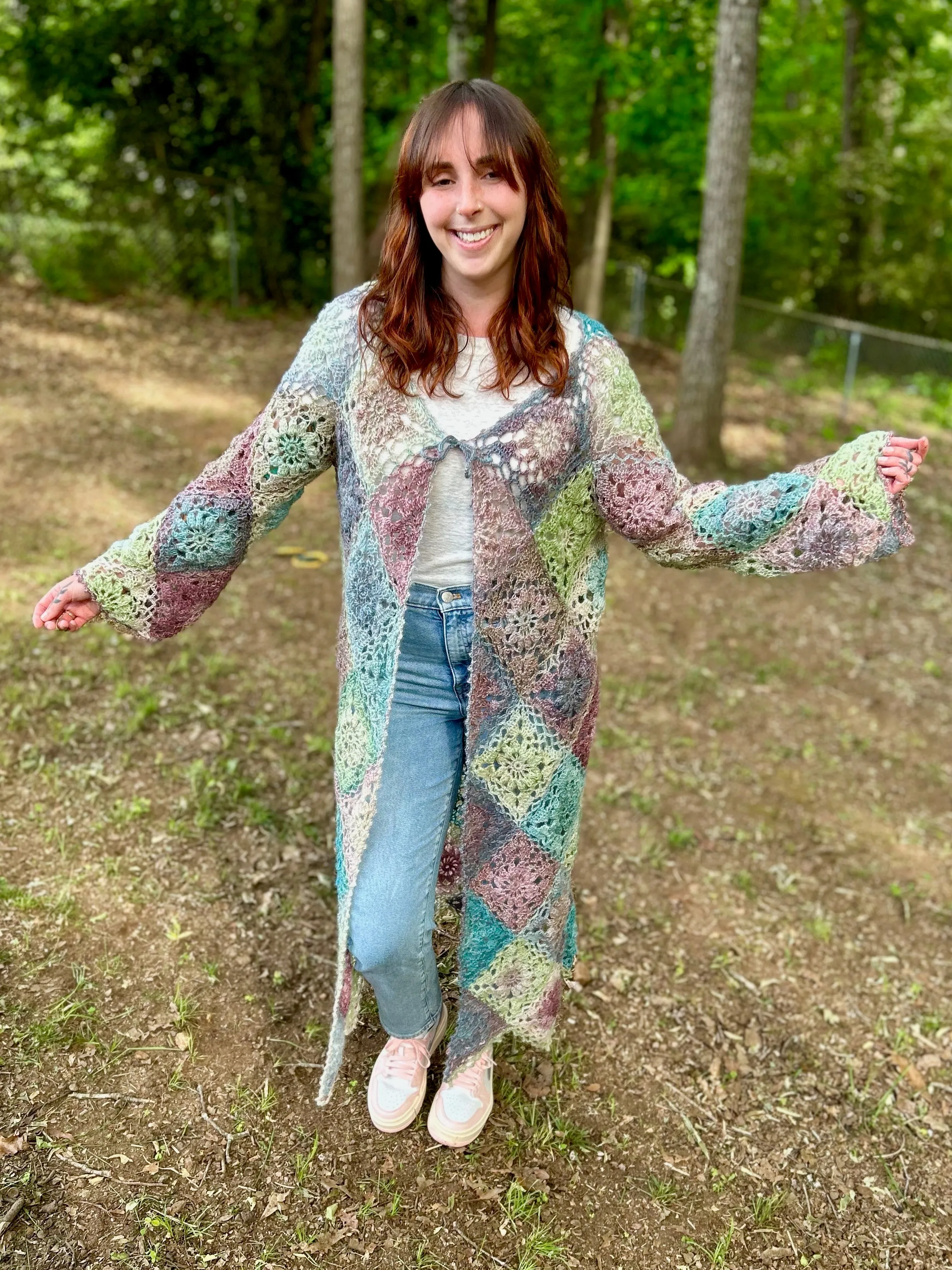 Diamond Daisy Coat Crochet Pattern