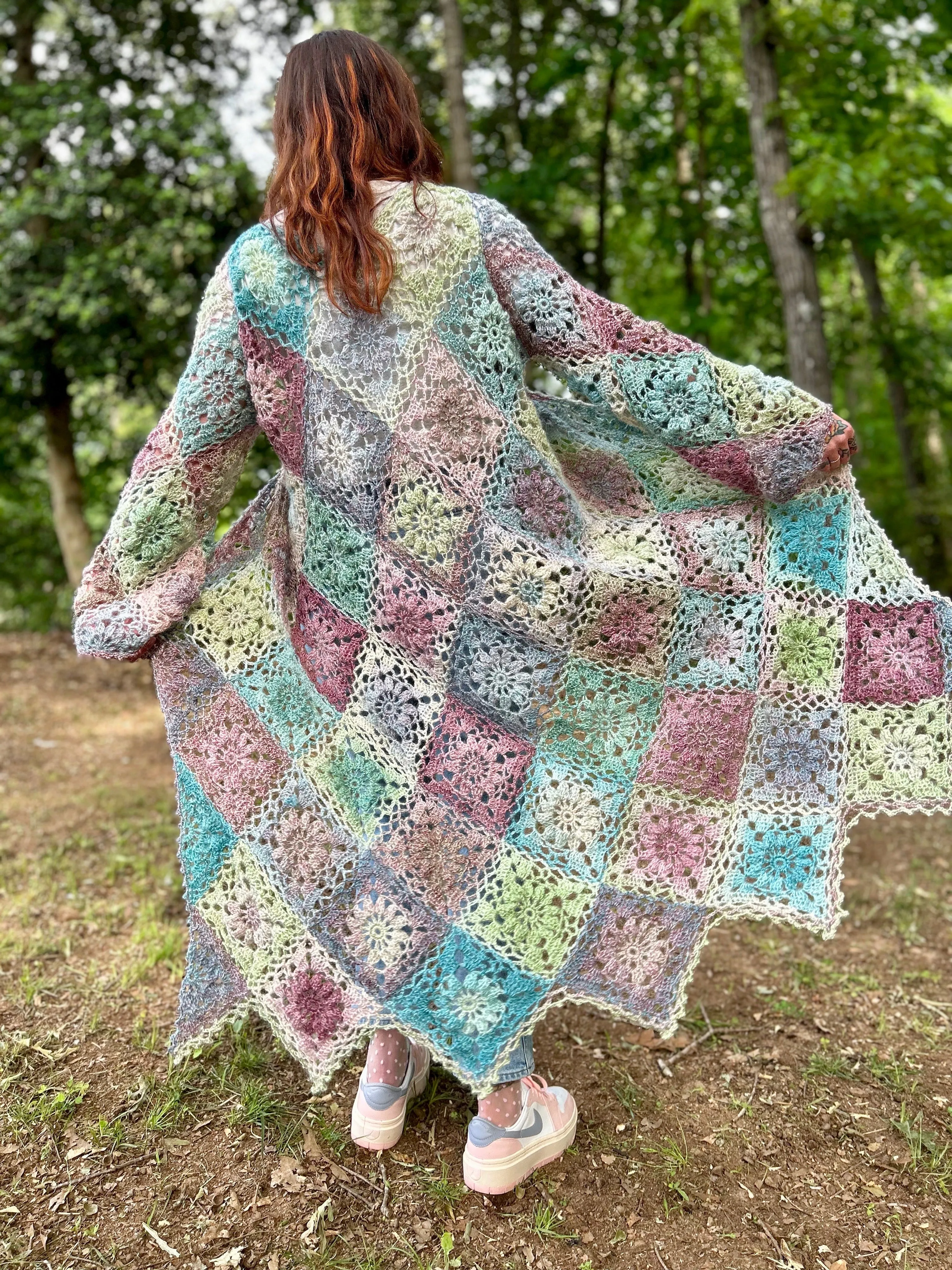 Diamond Daisy Coat Crochet Pattern