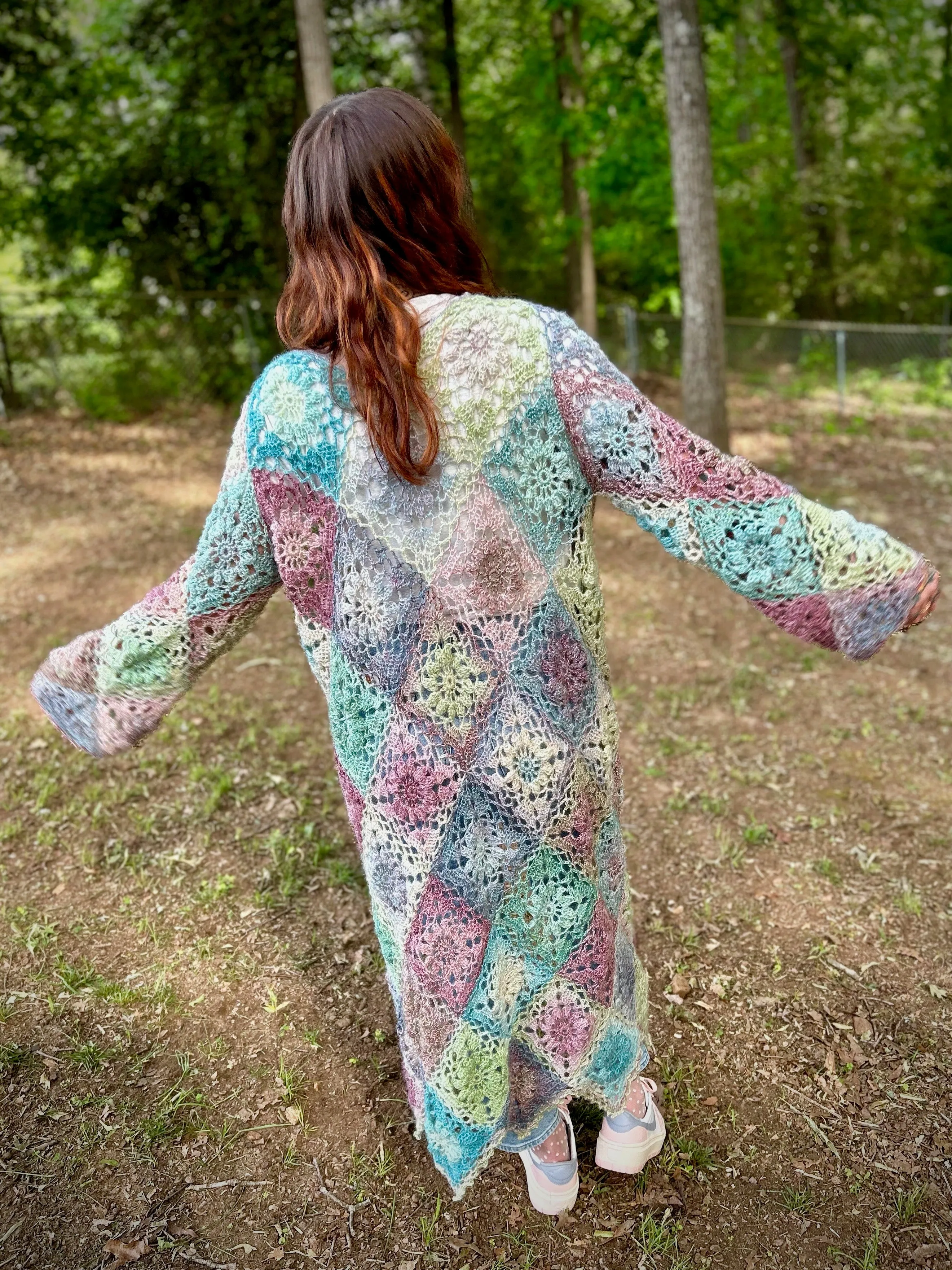 Diamond Daisy Coat Crochet Pattern