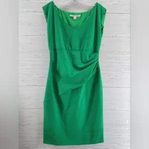 Diane Von Furstenberg Green Faux Wrap Dress, Size 10