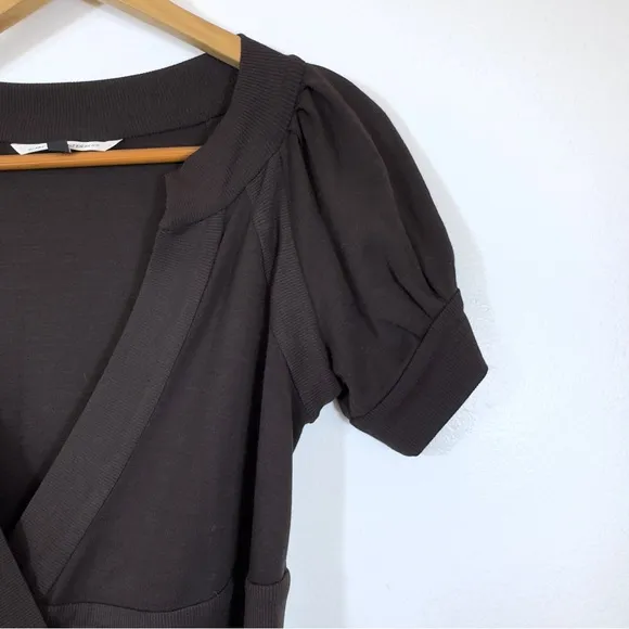 Diane Von Furstenberg Lauren 100% Wool Puff Short Sleeved Wrap Dress Sz 6