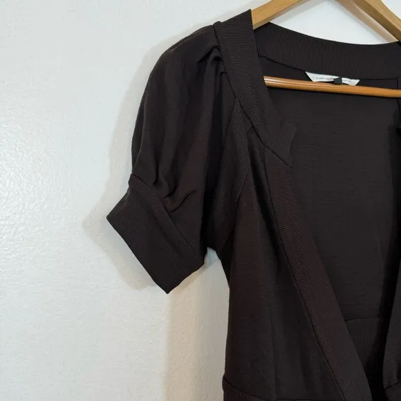 Diane Von Furstenberg Lauren 100% Wool Puff Short Sleeved Wrap Dress Sz 6