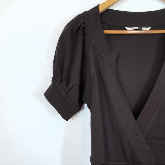 Diane Von Furstenberg Lauren 100% Wool Puff Short Sleeved Wrap Dress Sz 6
