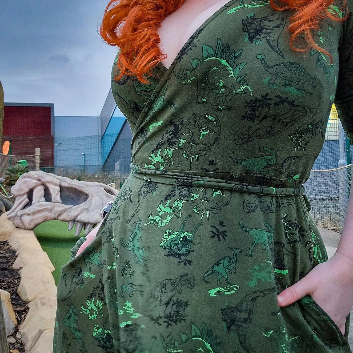 Dinosaur Wrap Dress - Brachio de Joy