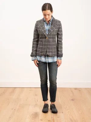duchess blazer - grey windowpane
