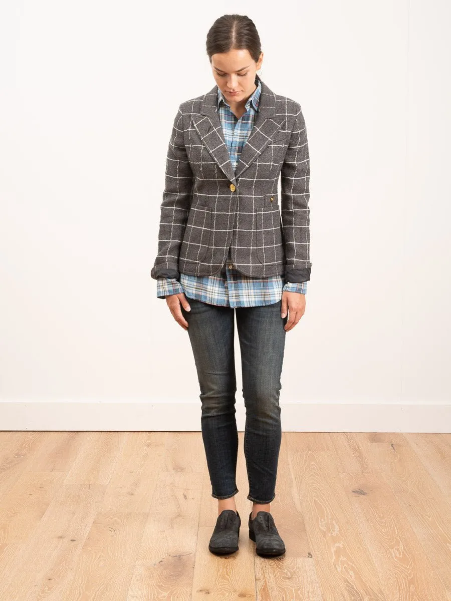 duchess blazer - grey windowpane